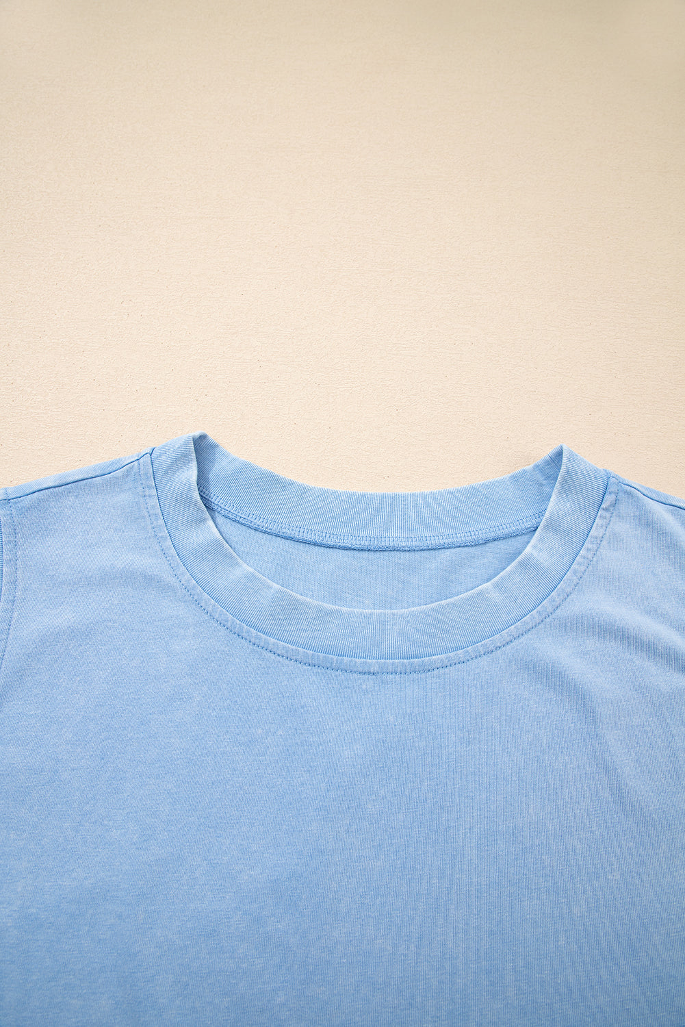 Myosotis 2 Pieces Mineral Wash Cotton Tank Top Lined Split Skirt Set