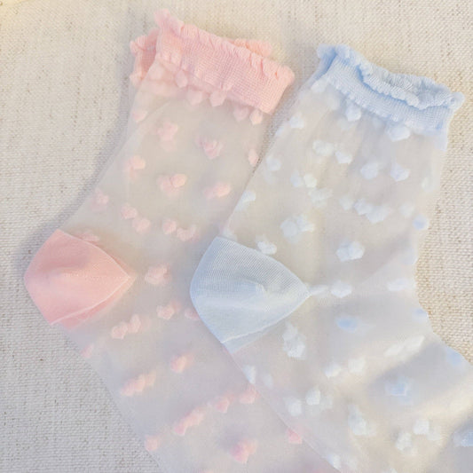 Ellison+Young - Sweet Hearts Sheer Socks Set Of 2