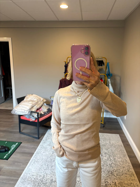 Mystree - 60747 Cashmere Turtle Neck Sweater