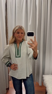 Oddi - Striped Woven Blouse