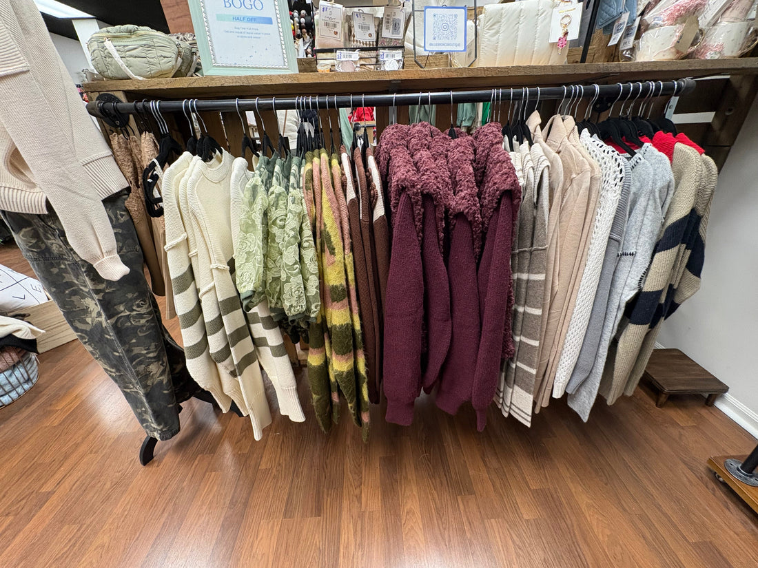 Women's fashion sale at Blue Bronco Boutique