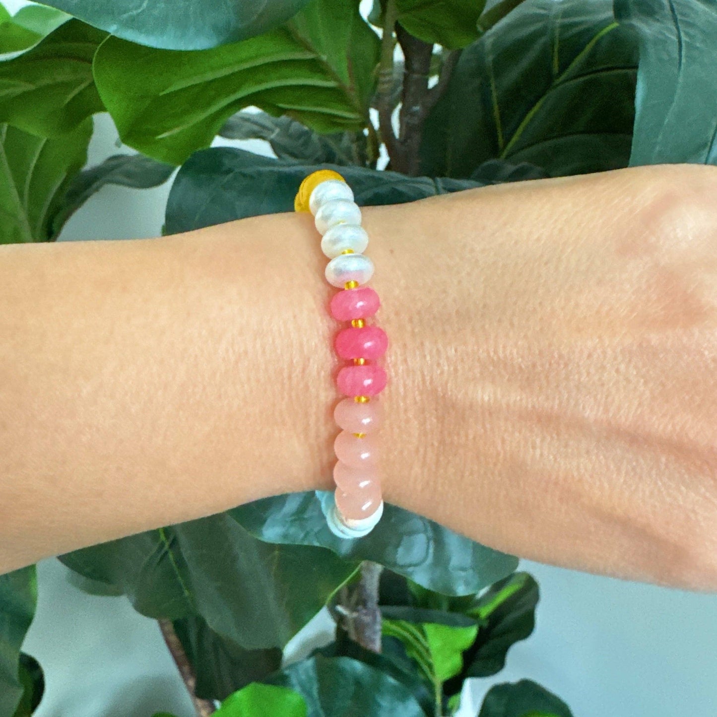Ellison+Young - Color Garden Stone Beaded Stretch Bracelet