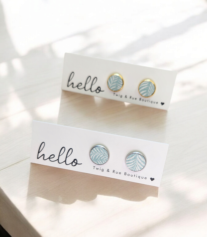 Twig & Rue boutique - Leather button studs| Pattern collection