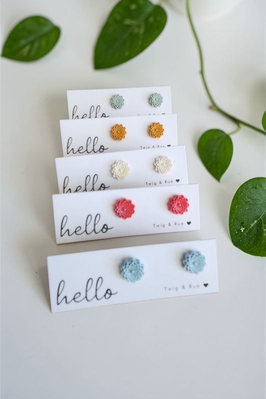 Twig & Rue boutique - Mini clay flower studs