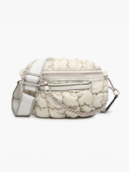 Jen & Co. - M2513 Mabel Quilted Nylon Belt Bag w/ Guitar Strap