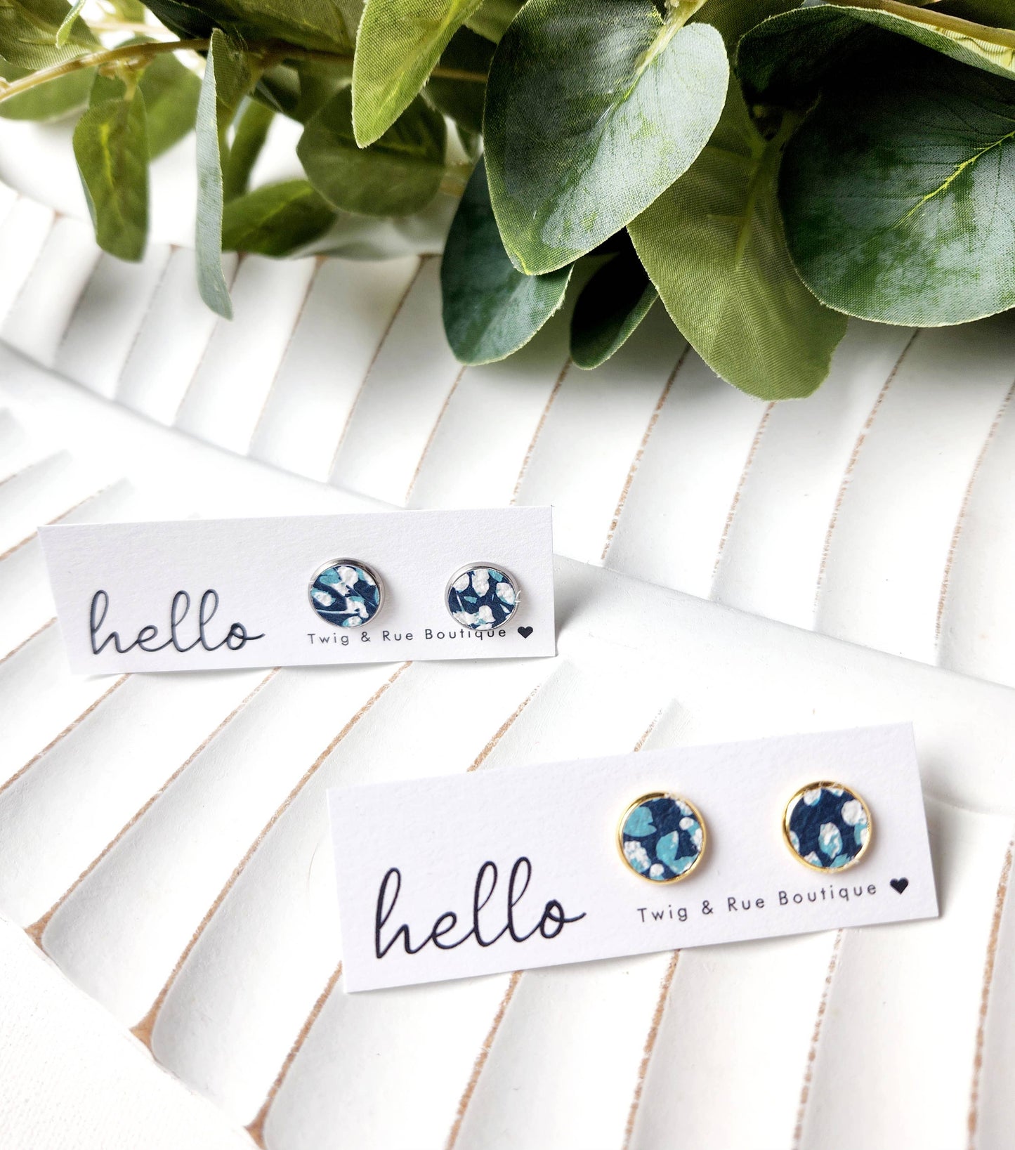 Twig & Rue boutique - Leather button studs| Pattern collection