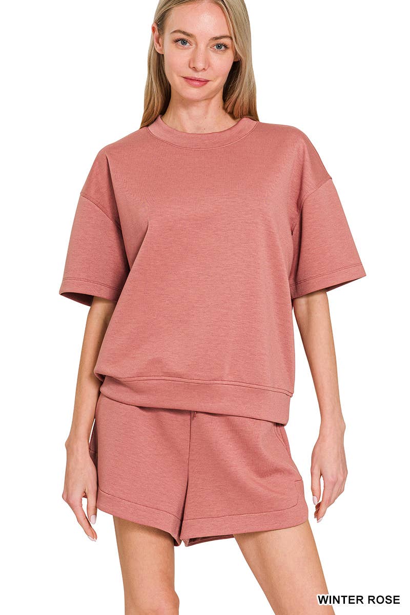 Vanilla Monkey - Scuba Short Sleeve Top Shorts Set