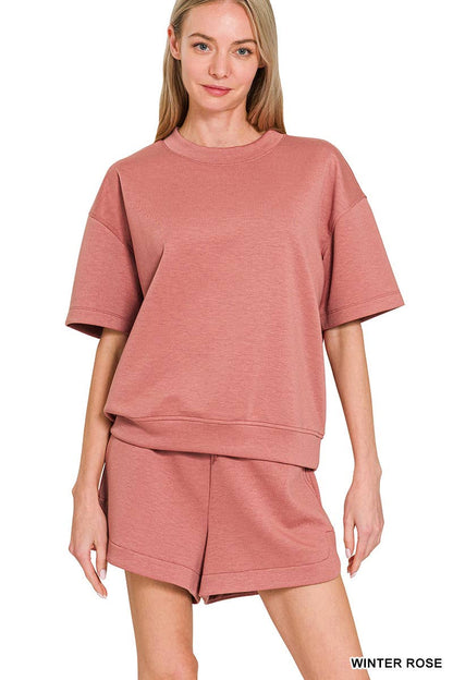 Vanilla Monkey - Scuba Short Sleeve Top Shorts Set