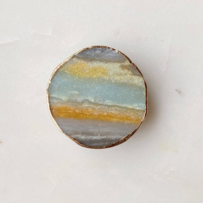 Ellison+Young - Golden Edge Natural Stone Phone Grip