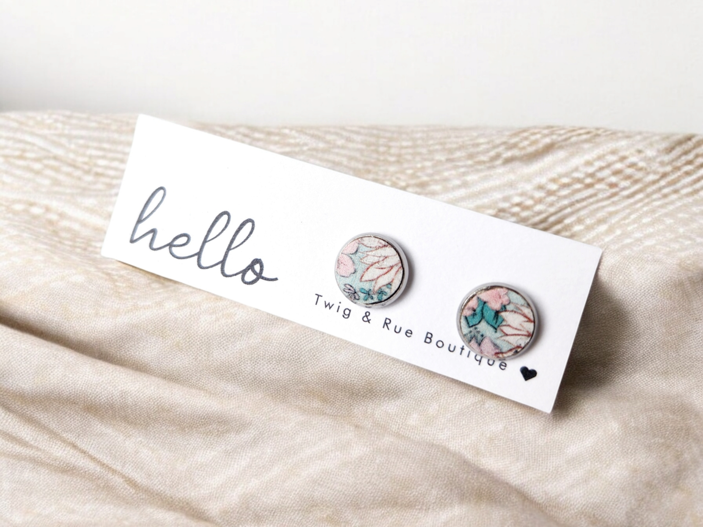 Twig & Rue boutique - Leather button studs| Pattern collection