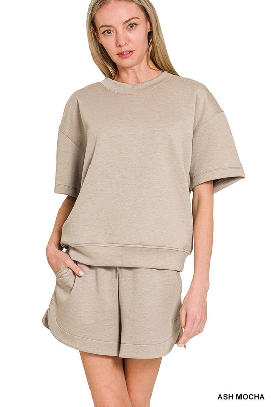 Vanilla Monkey - Scuba Short Sleeve Top Shorts Set
