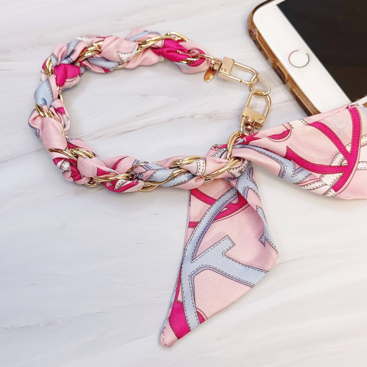 Ellison+Young - Braided Scarf Chain Phone Lanyard