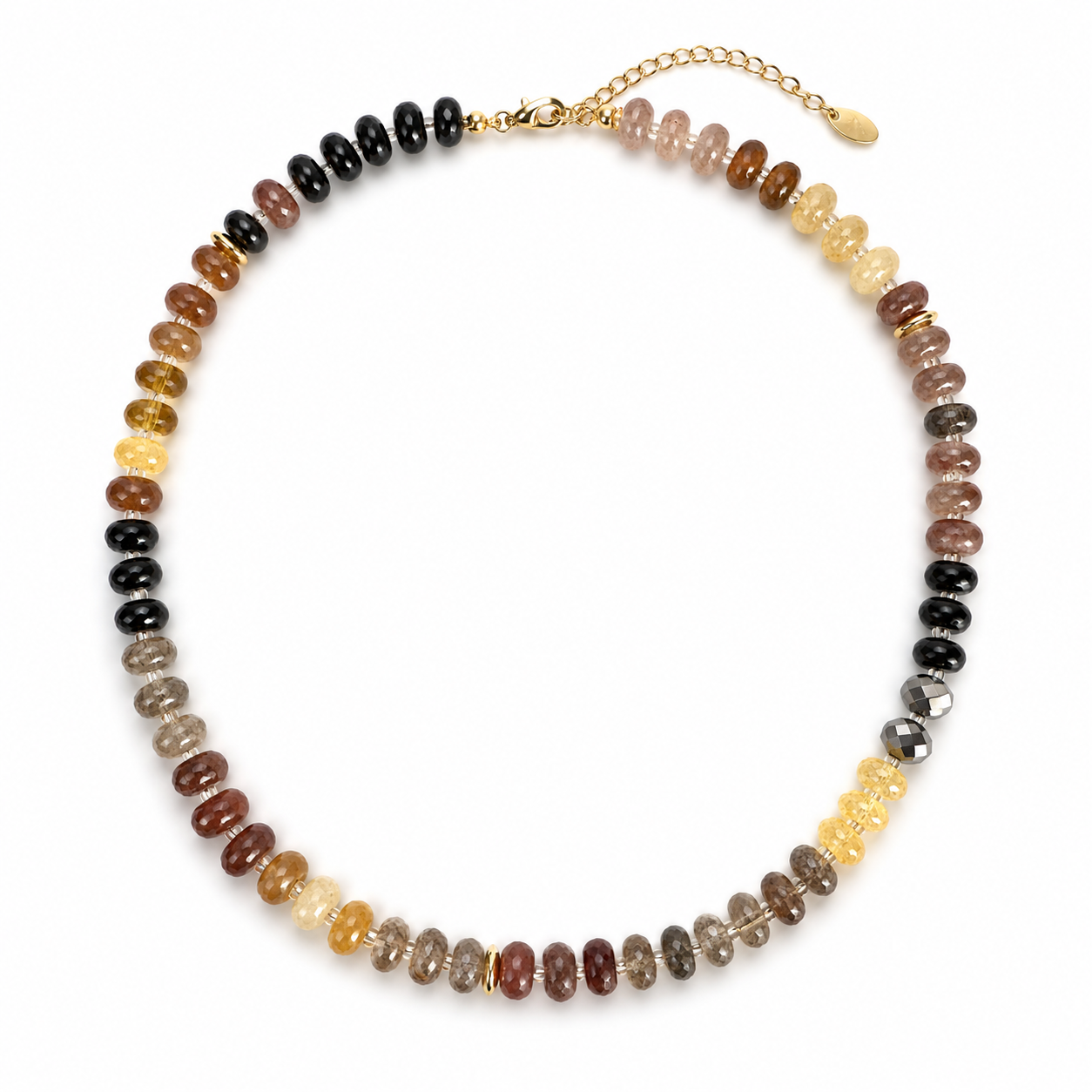Ellison+Young - Color Garden Beaded Necklace – Natural Stone Beads Mix