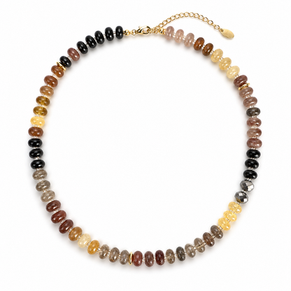 Ellison+Young - Color Garden Beaded Necklace – Natural Stone Beads Mix