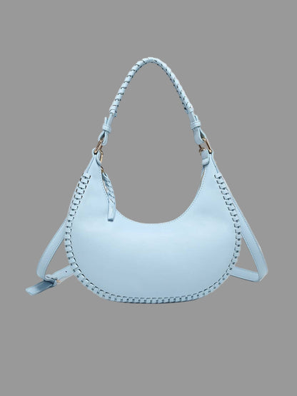Jen & Co. - M2723 Aria Whipstitch Crescent Shoulder Bag