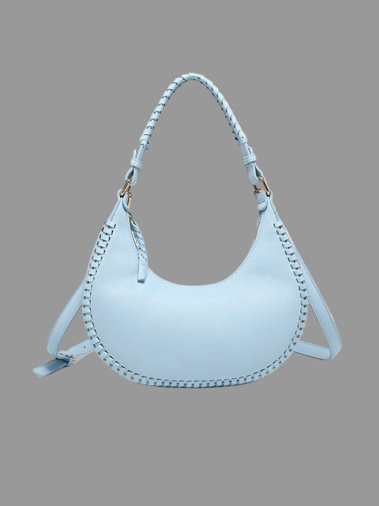 Jen & Co. - M2723 Aria Whipstitch Crescent Shoulder Bag