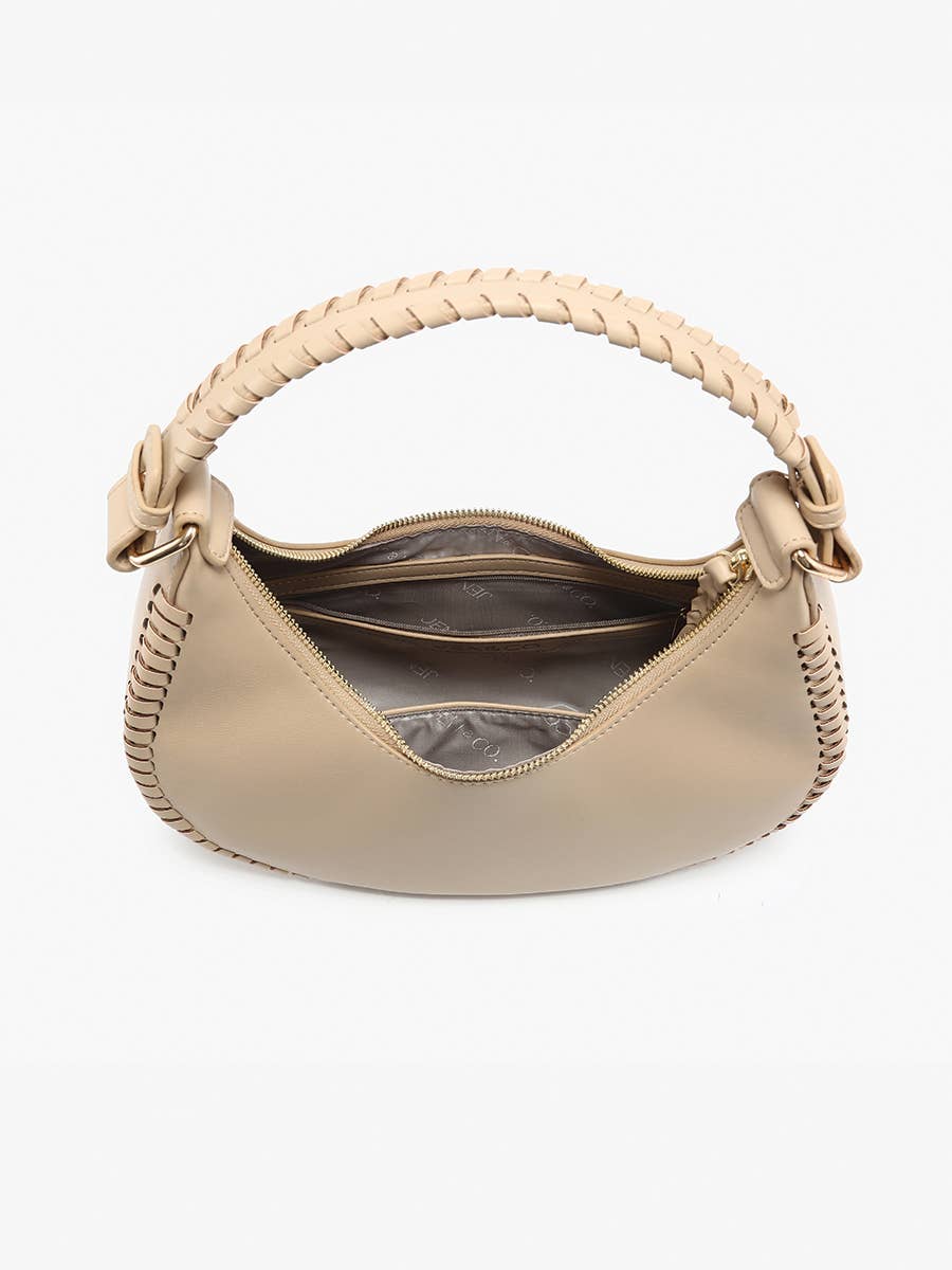 Jen & Co. - M2723 Aria Whipstitch Crescent Shoulder Bag