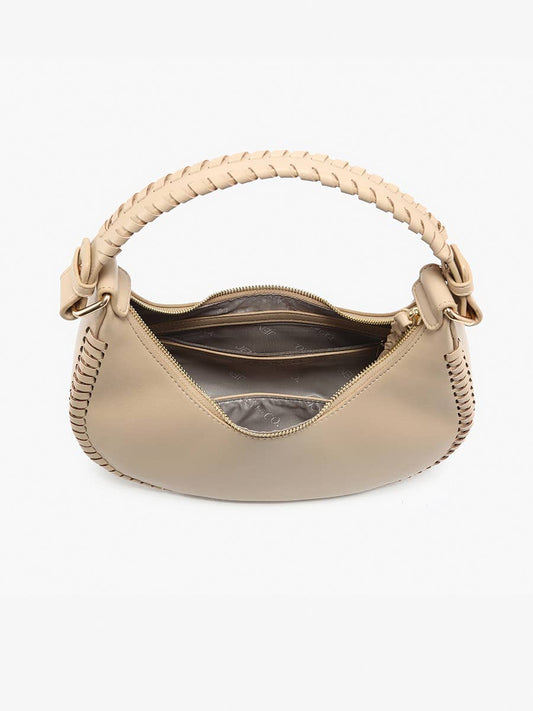 Jen & Co. - M2723 Aria Whipstitch Crescent Shoulder Bag