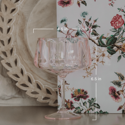 Cocktail Glass set of 4, pink