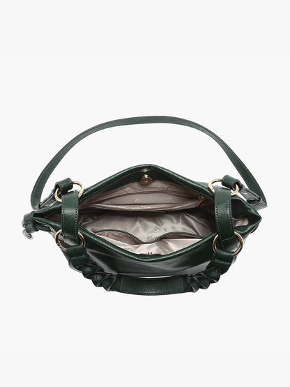 Jen & Co. - M2617 Rowan Paneled Hobo w/ Twisted Handle & Long Strap
