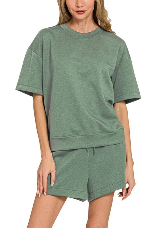 Vanilla Monkey - Scuba Short Sleeve Top Shorts Set