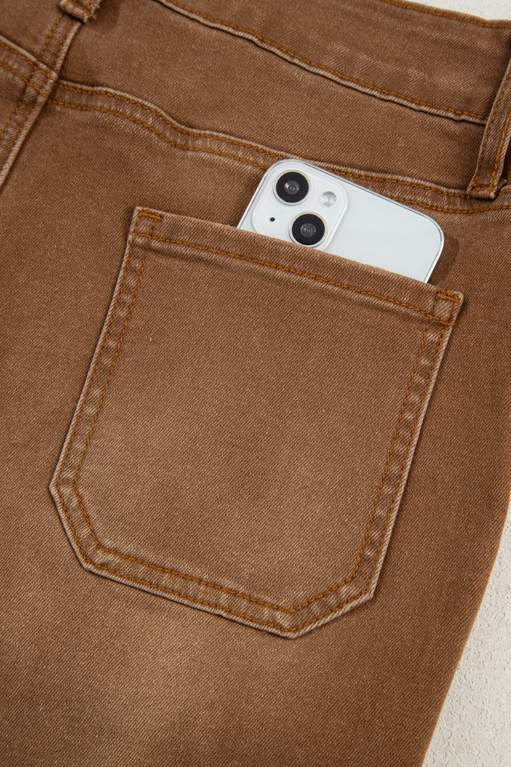 Sky Blue Cropped High Rise Wide Leg Jeans