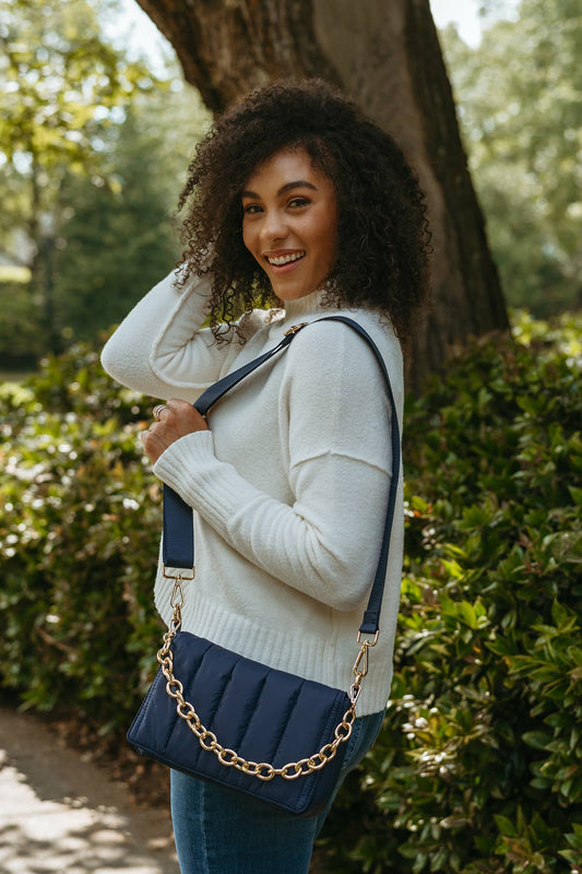 Jen & Co. - M2417 Lala Quilted Chain Crossbody