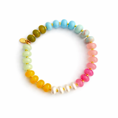 Ellison+Young - Color Garden Stone Beaded Stretch Bracelet