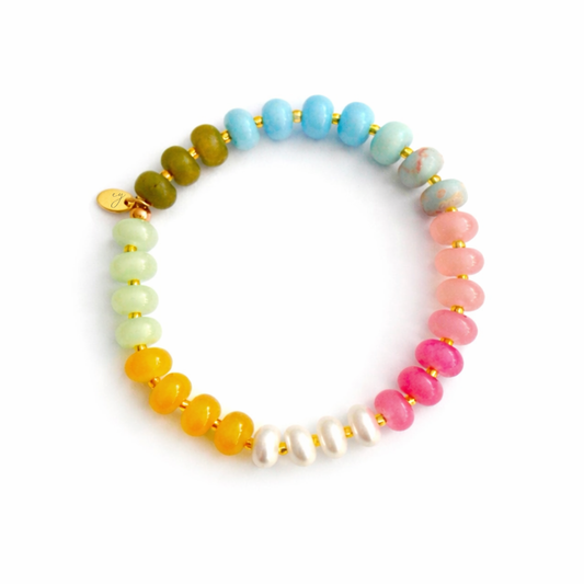 Ellison+Young - Color Garden Stone Beaded Stretch Bracelet