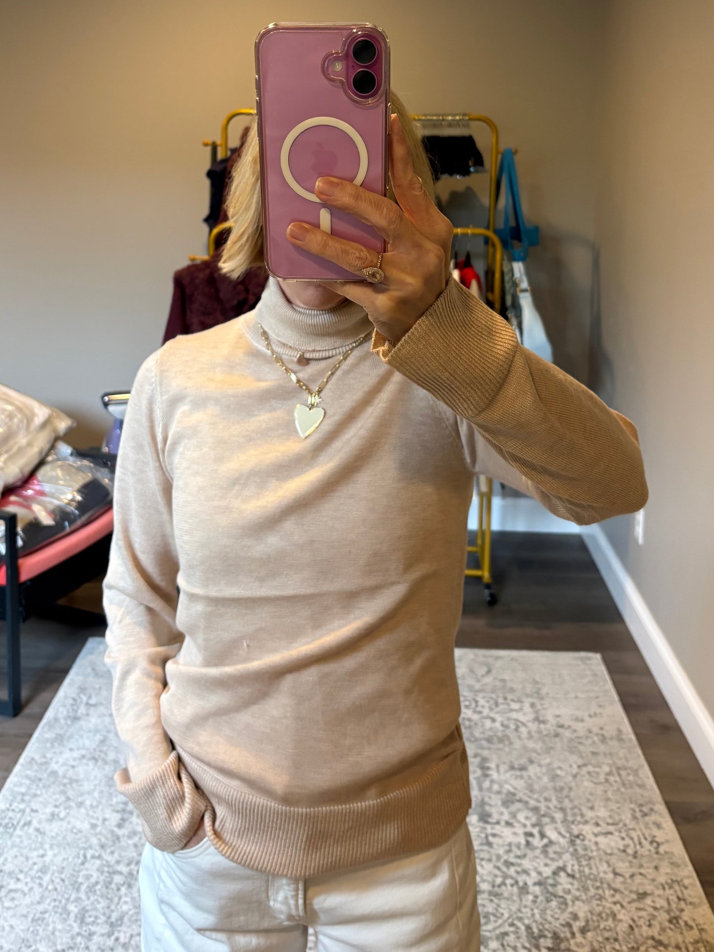 Mystree - 60747 Cashmere Turtle Neck Sweater