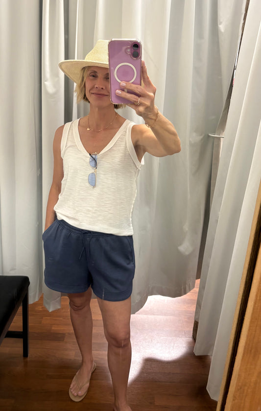 Vanilla Monkey - Slub Raw Edge Detail Tank Top