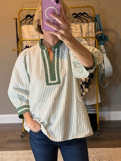 Oddi - Striped Woven Blouse