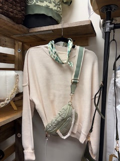 Scarf wrap necklace Green