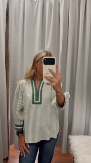 Oddi - Striped Woven Blouse