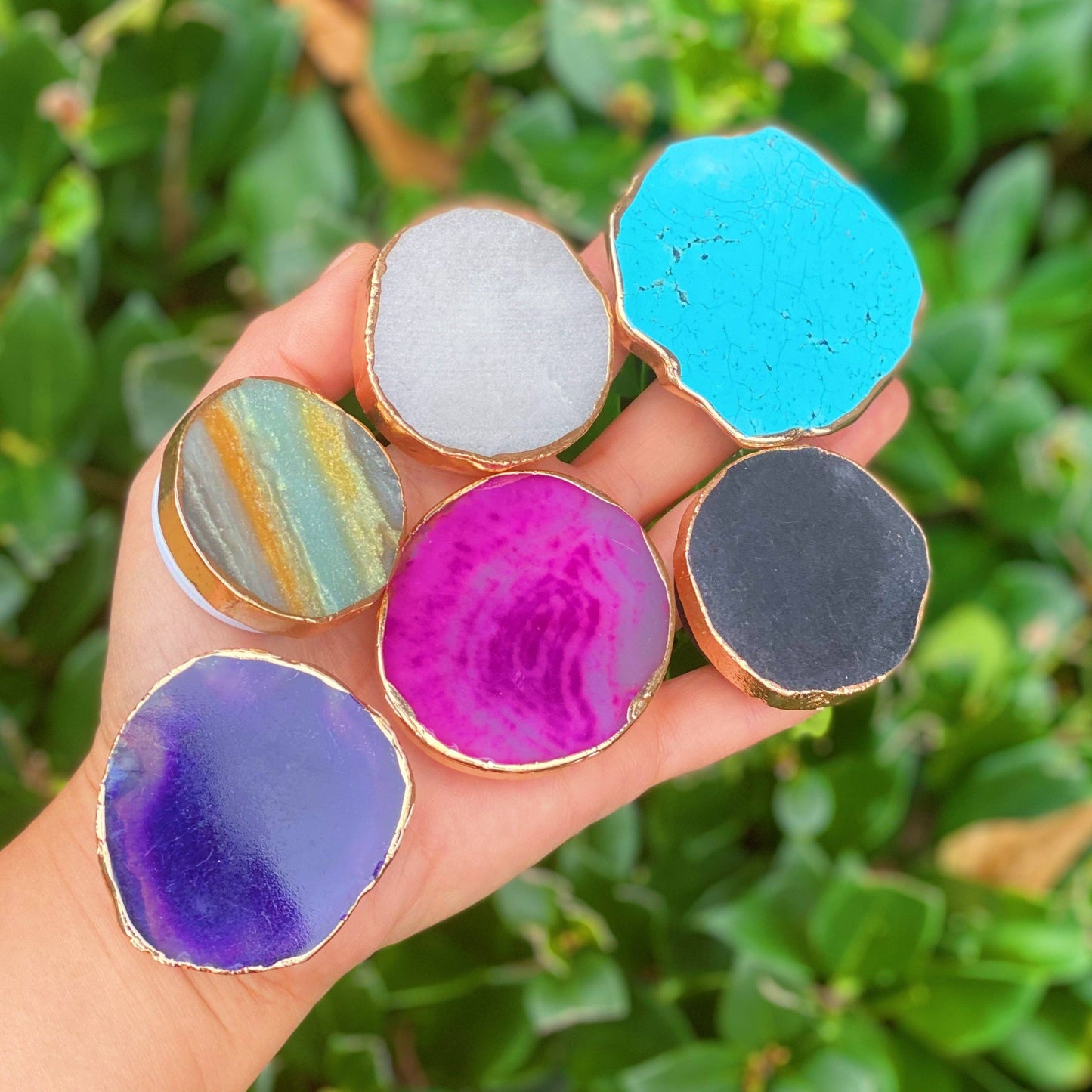 Ellison+Young - Golden Edge Natural Stone Phone Grip
