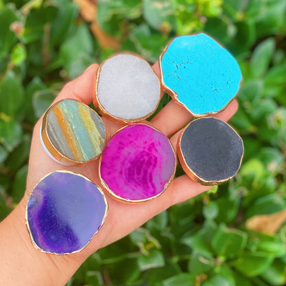 Ellison+Young - Golden Edge Natural Stone Phone Grip