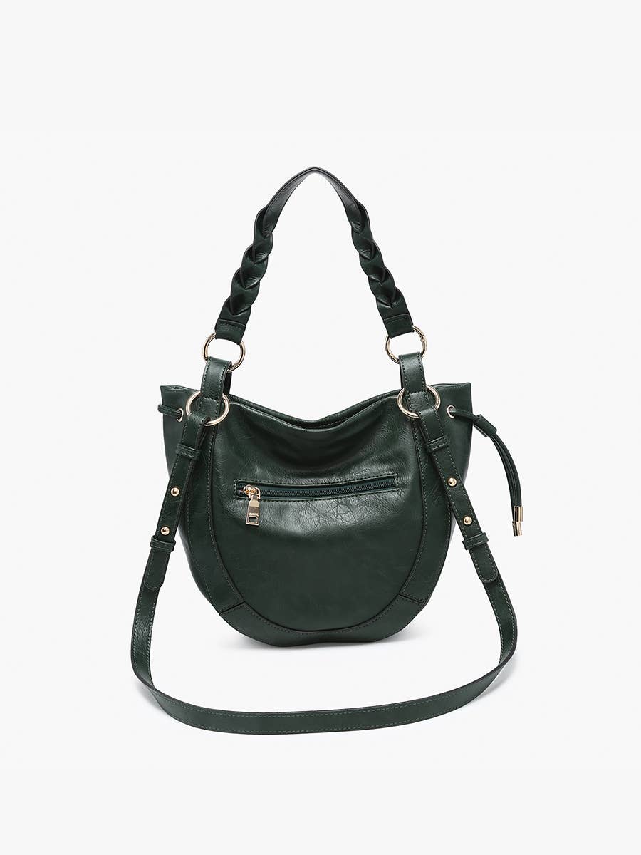 Jen & Co. - M2617 Rowan Paneled Hobo w/ Twisted Handle & Long Strap