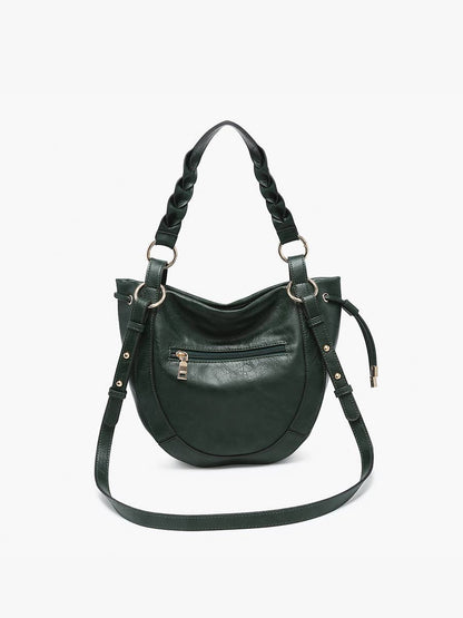Jen & Co. - M2617 Rowan Paneled Hobo w/ Twisted Handle & Long Strap