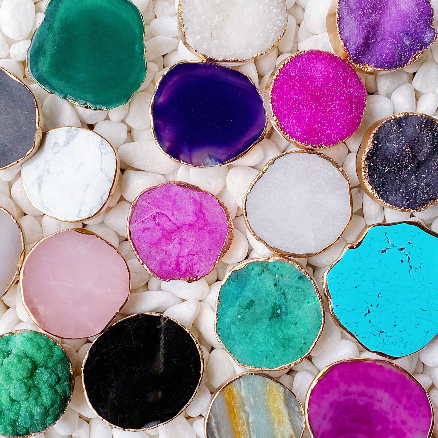 Ellison+Young - Golden Edge Natural Stone Phone Grip