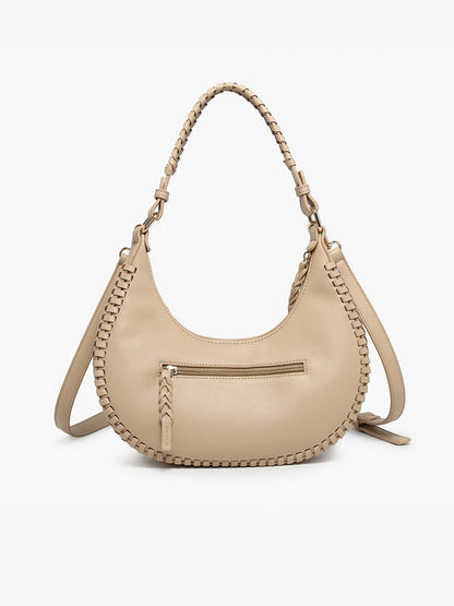 Jen & Co. - M2723 Aria Whipstitch Crescent Shoulder Bag