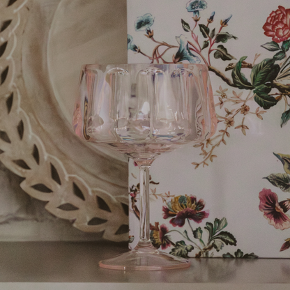 Cocktail Glass set of 4, pink